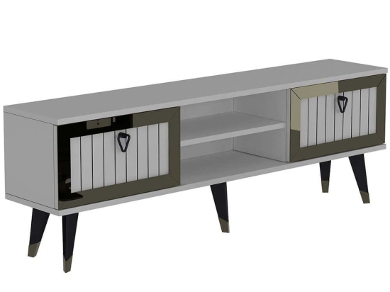 Έπιπλο Τηλεόρασης Lidya 475OLV2919 150x30x45,6cm White-Gold