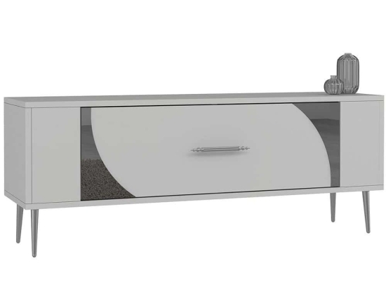Έπιπλο Τηλεόρασης Retrop 475OLV2952 120x26,4x48,2cm White-Silver