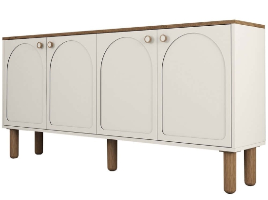 Μπουφές Bohem 845HCT5537 180x35x84cm Cream Μοριοσανίδα, Μελαμίνη