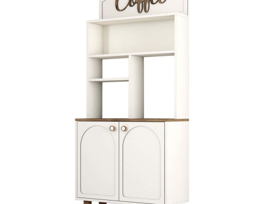 Ντουλάπι Kουζίνας Bohem 845HCT5820 81,3x35x203cm Cream Μοριοσανίδα, Μελαμίνη