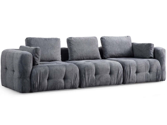 Καναπές Τριθέσιος Amaris 560ARE4113 290x100x65cm Grey
