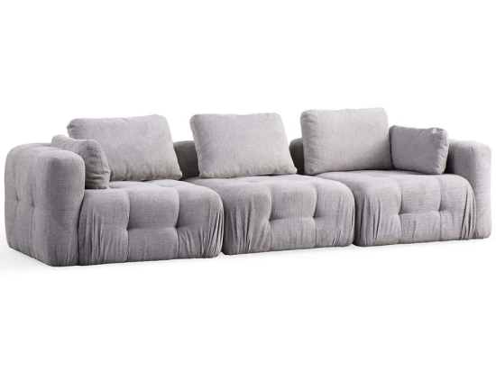 Καναπές Τριθέσιος Amaris 560ARE4120 290x100x65cm Light Grey