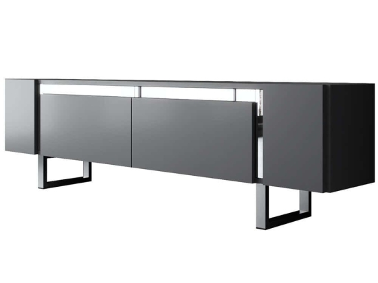 Έπιπλο Τηλεόρασης Yildiz 618BLY1272 180x30x50cm Anthracite-Silver