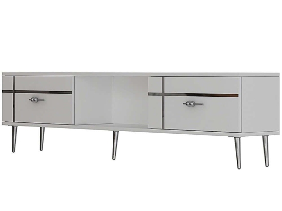 Έπιπλο Τηλεόρασης Line 475OLV3062 150x29,6x40,6cm White-Silver