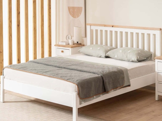 Κρεβάτι Fidan Modern Country (Για Στρώμα 160x200cm) 524ADS1504 160x200x98cm White Διπλό
