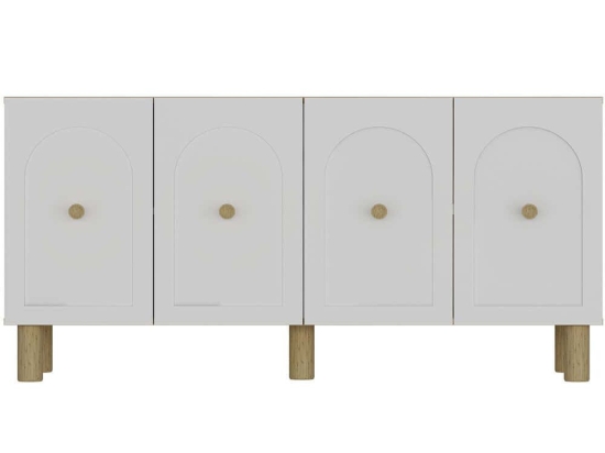 Μπουφές Notre Bohem 475OLV3129 150x35x75cm Oak-White Μοριοσανίδα, Μελαμίνη