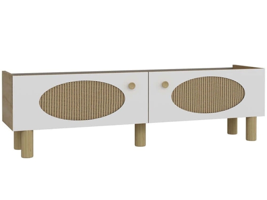 Έπιπλο Τηλεόρασης Elisa 475OLV1475 153,6x36,8x44,6cm Oak-White