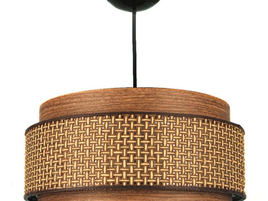 Φωτιστικό Οροφής 687HMY1482 Φ28x40cm 1xE27 40W Brown Opviq