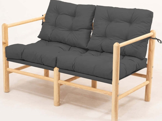 Καναπές Διθέσιος 644MYD1169 110x51x86cm Anthracite Διθέσιος