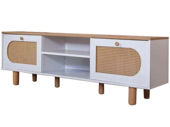 Έπιπλο Τηλεόρασης Bohem 277WLN1133 180x55x41cm White-Oak