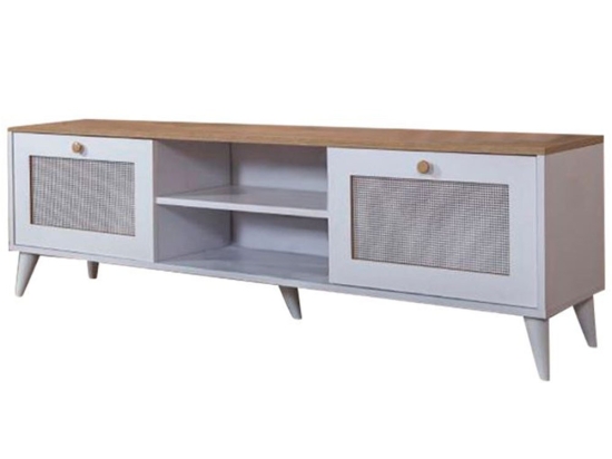 Έπιπλο Τηλεόρασης Calvin 277WLN1135 180x55x41cm White-Oak