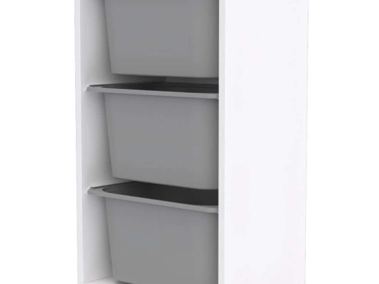 Συρταριέρα Παιδική Bronz 768ESL1110 45x30x90cm White-Grey