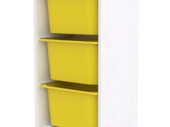 Συρταριέρα Παιδική Bronz 768ESL1113 45x30x90cm White-Yellow