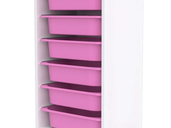 Συρταριέρα Παιδική Bronz 768ESL1117 45,5x30x83cm White-Pink