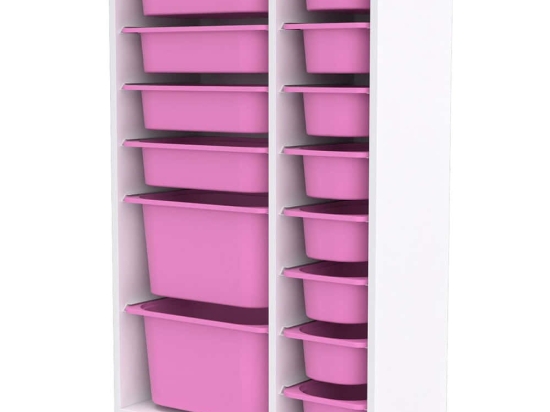 Συρταριέρα Παιδική Rine 768ESL1164 69,5x30x109cm White-Pink