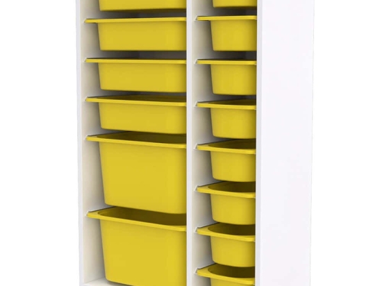 Συρταριέρα Παιδική Rine 768ESL1165 69,5x30x109cm White-Yellow