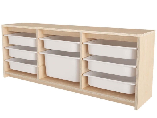 Συρταριέρα Παιδική Sidel 768ESL1168 126x29,5x54,5cm Natural-White