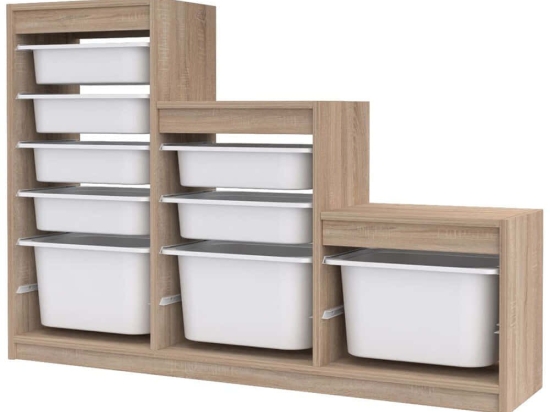 Συρταριέρα Παιδική Swiss 768ESL1170 132x30x93cm Sonoma-White