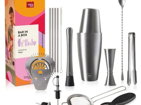 Εργαλεία Κοκτέιλ Bar In A Box (Σετ 14Τμχ) 7889364 Inox Vacu Vin Ανοξείδωτο Ατσάλι