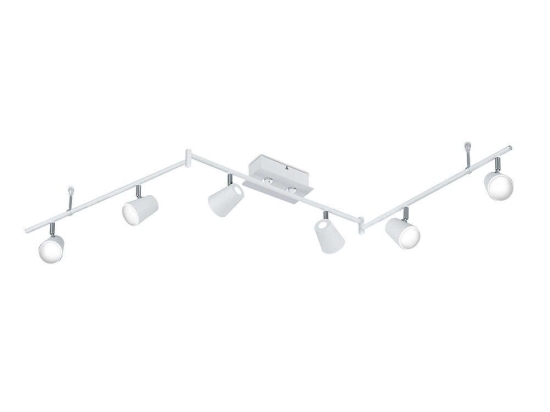 Φωτιστικό Οροφής-Σποτ Led Narcos 6x550Lm 177x23x10cm White Mat-White 873110631 Trio Lighting Μέταλλο,Ακρυλικό
