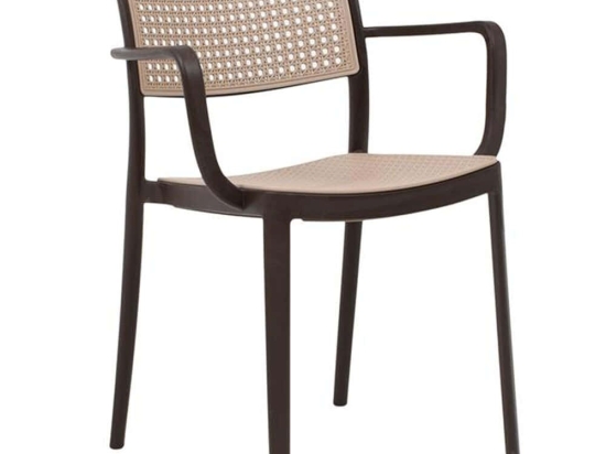 Πολυθρόνα Olesia 875-124-046 56x43x81cm Brown-Beige