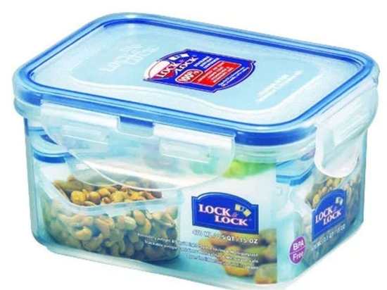 Δοχείο Φαγητού HPL807 13.5x10.2x6.8cm 470ml Clear-Blue Lock & Lock Πολυπροπυλένιο