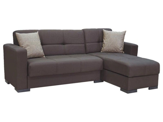 Καναπές Γωνιακός Avignon 889-122-005 212x145cm Beige-Dark Brown