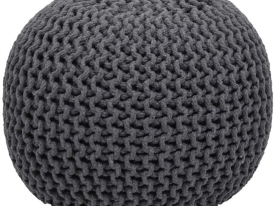 Πουφ Dori 925-123-110 45x45x35cm Dark Grey