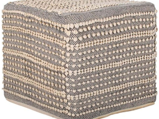 Πουφ Corn 925-124-154 45x45x40cm Beige