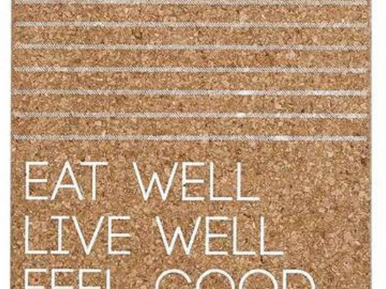 Σουπλά Μαγειρικών Σκευών Eat Well 80092 20x20cm Natural-White Ladelle Φελλός