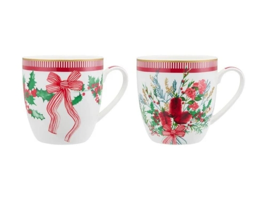 Κούπες Festive Flora (Σετ 2Τμχ) DX1397 340ml Multi Maxwell&Williams