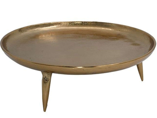 Διακοσμητικός Δίσκος 934-124-033 28x9cm Gold Μέταλλο