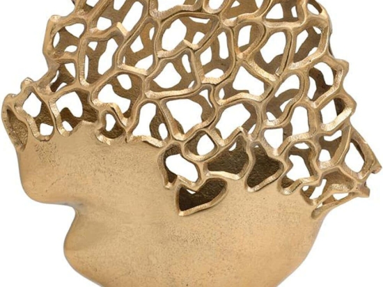 Βάζο 934-225-055 33x9x32cm Gold Αλουμίνιο