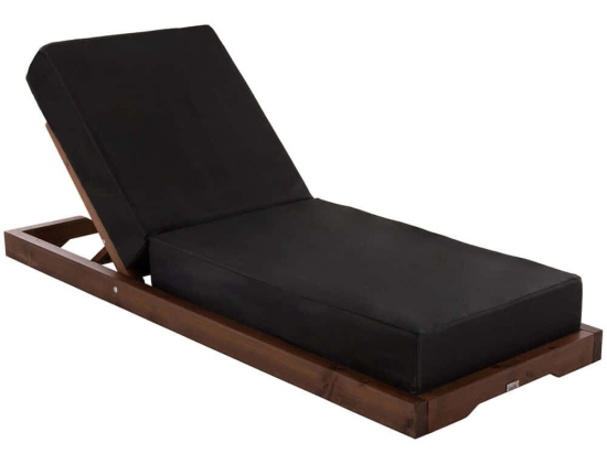 Ξαπλώστρα Με Μαξιλάρι Ikaria HM10622.01 80x208x27-95cm Walnut-Black