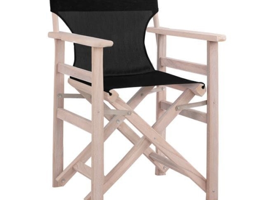 Καρέκλα Σκηνοθέτη Λήμνος Πατίνα White Antique -Black HM10453.05