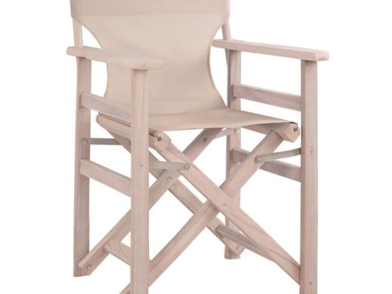 Καρέκλα Σκηνοθέτη Λήμνος Πατίνα White Antique -Ecru HM10453.60