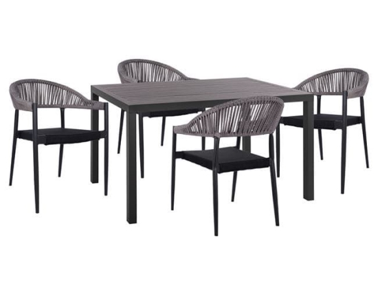 Τραπεζαρίας Σετ 5 Τμχ Anthracite HM10519 4 Θέσεων