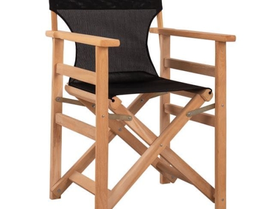 Καρέκλα Σκηνοθέτη Λήμνος Εμποτισμός Black HM10543.05