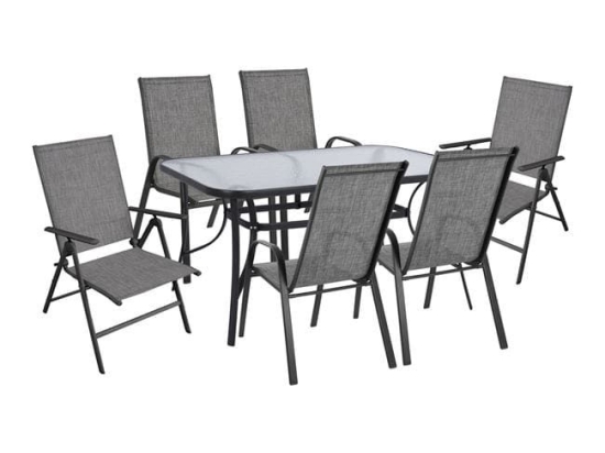 Τραπεζαρία Σετ 7Τμχ Grey HM10557.01 6 Θέσεων