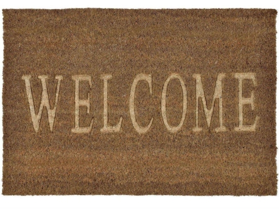 Πατάκι Εισόδου Welcome AH-AX69344 40x60cm Brown-Beige Andrea House 40Χ60