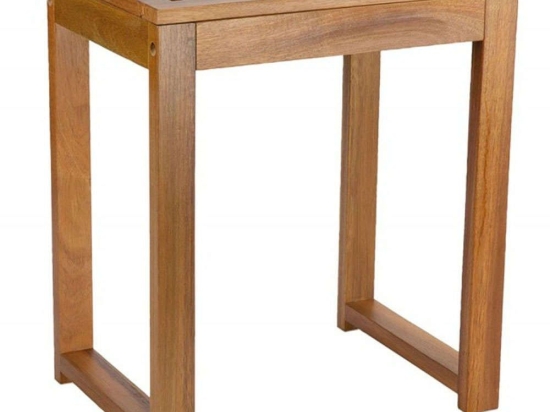 Σκαμπό Acacia AH-BA23078 40x28x45cm Brown
