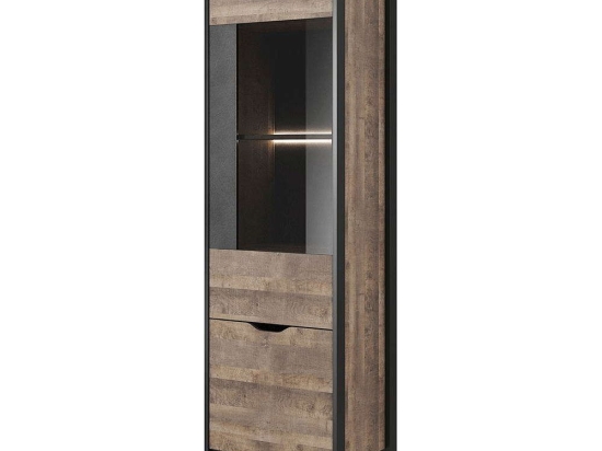 Βιτρίνα Arden 56,2x194,4x39,6cm Natural-Anthracite Μελαμίνη