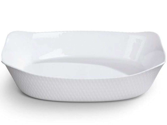 Πυρίμαχο Σκεύος Serafino BGEU005800 34x25cm White Bergner Γυαλί