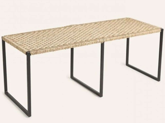 Παγκάκι Braid CABRAIDB120NAT 120x45cm Natural-Black