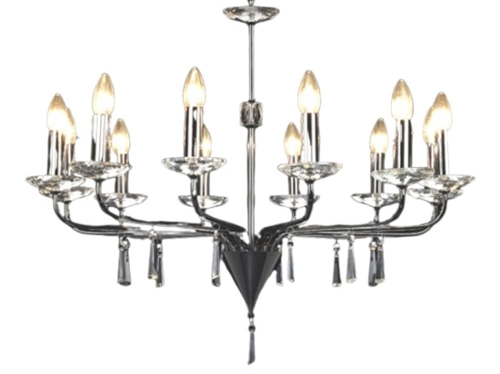 Φωτιστικό Οροφής CLASMD5250112A Φ75cm 12xΕ14 40W Silver Aca