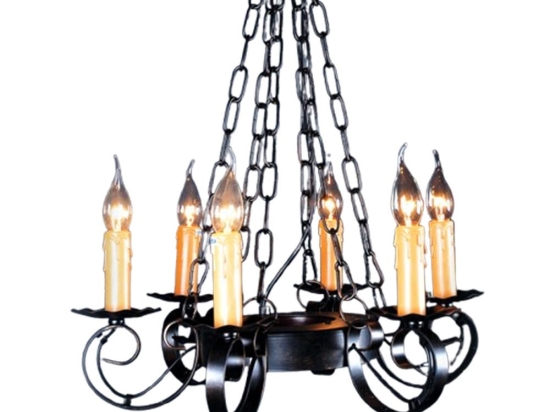Φωτιστικό Οροφής CX10496PO 6xE14 40W Φ51x77cm Brown-Black Aca