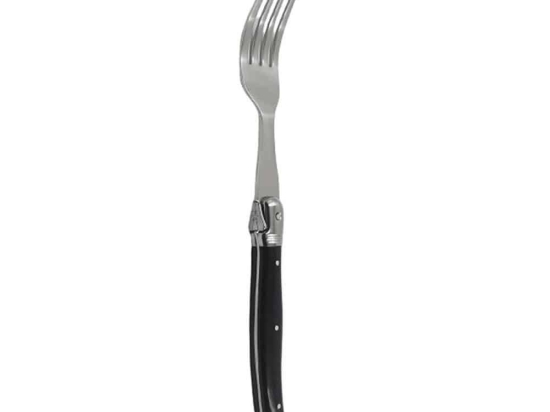 Πιρούνι Φαγητού Nero 03948 Black-Silver Dinox Ανοξείδωτο Ατσάλι