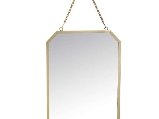 Καθρέπτης Τοίχου FAM626 24,5x35,5cm Gold Espiel Μέταλλο,Γυαλί