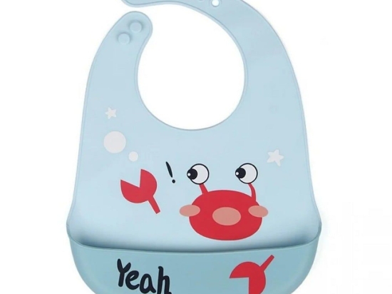 Σαλιάρα Σιλικόνης Καβούρι AM-045 Light Blue Σιλικόνη
