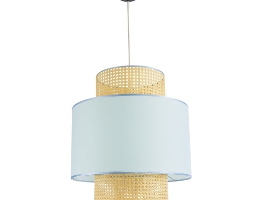 Φωτιστικό Οροφής Κρεμαστό Saige 02045 Boho 1xE27 IP20 50x60cm Beige-Light Blue GloboStar